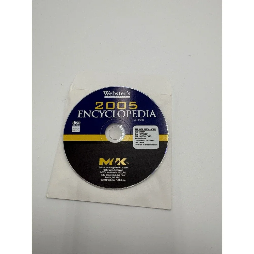 Webster’s 2005 Encyclopedia PC Cd Rom